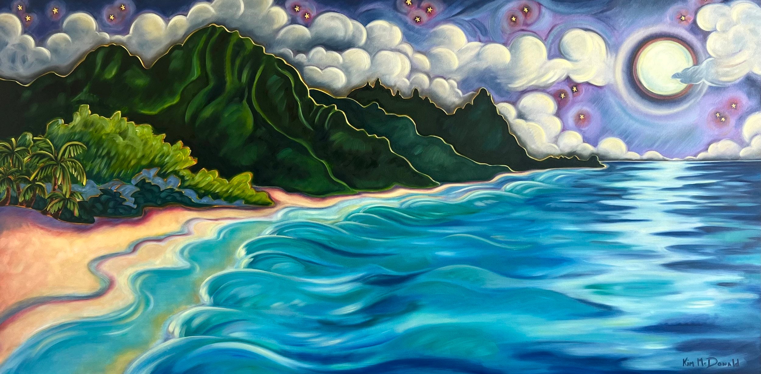 Moon rise over Bali Hai -Kauai