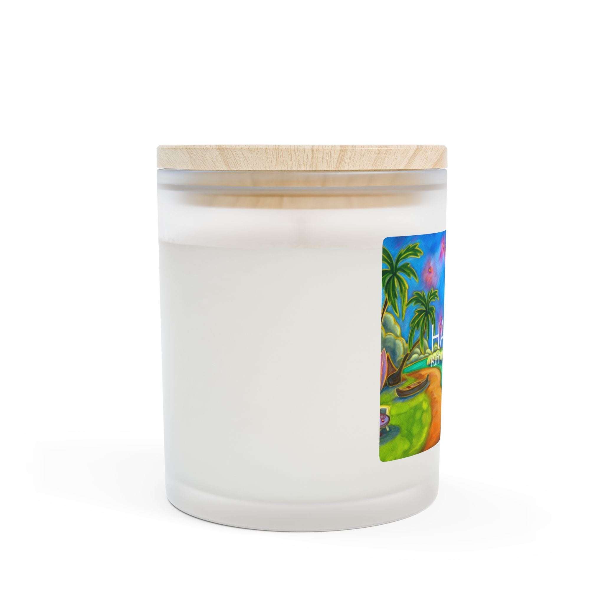 Frosted Glass Candle, 11oz | Mahina Rising