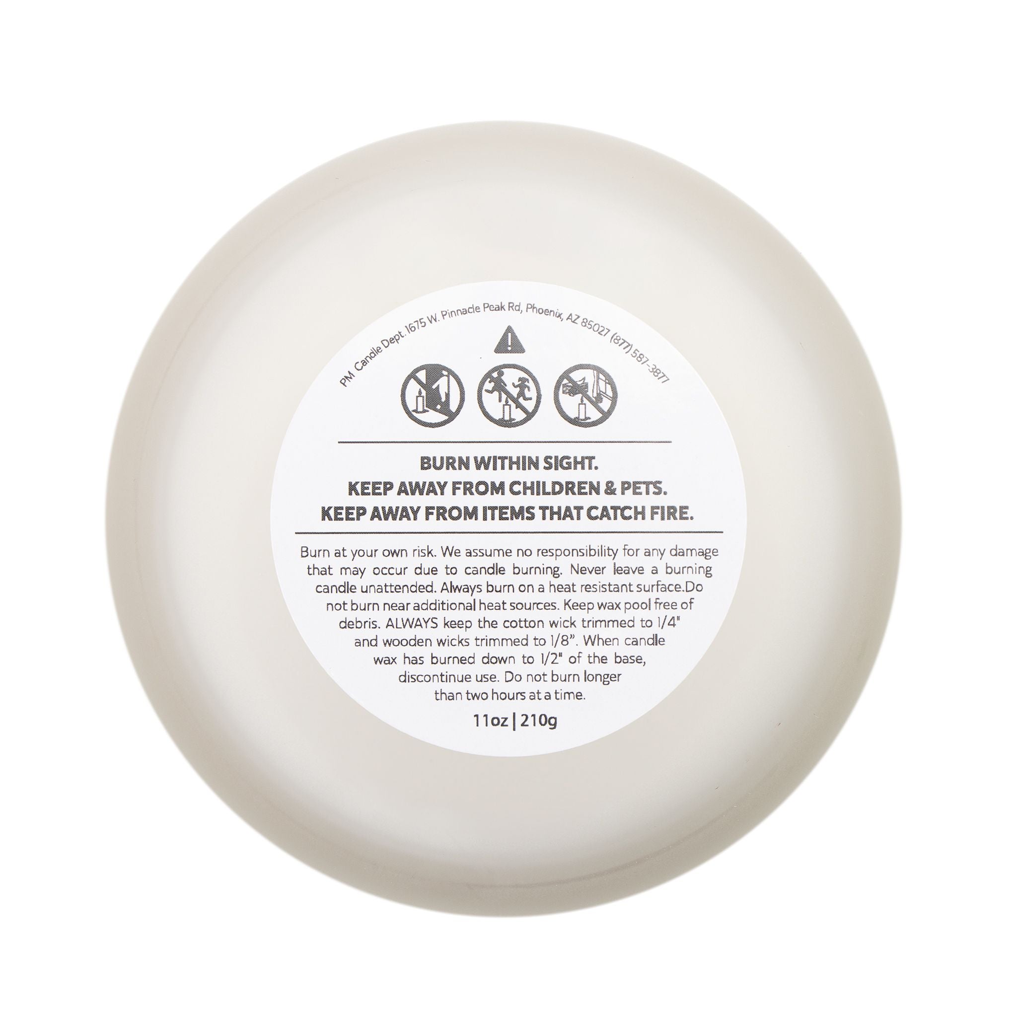 Frosted Glass Candle, 11oz | Mahina Rising