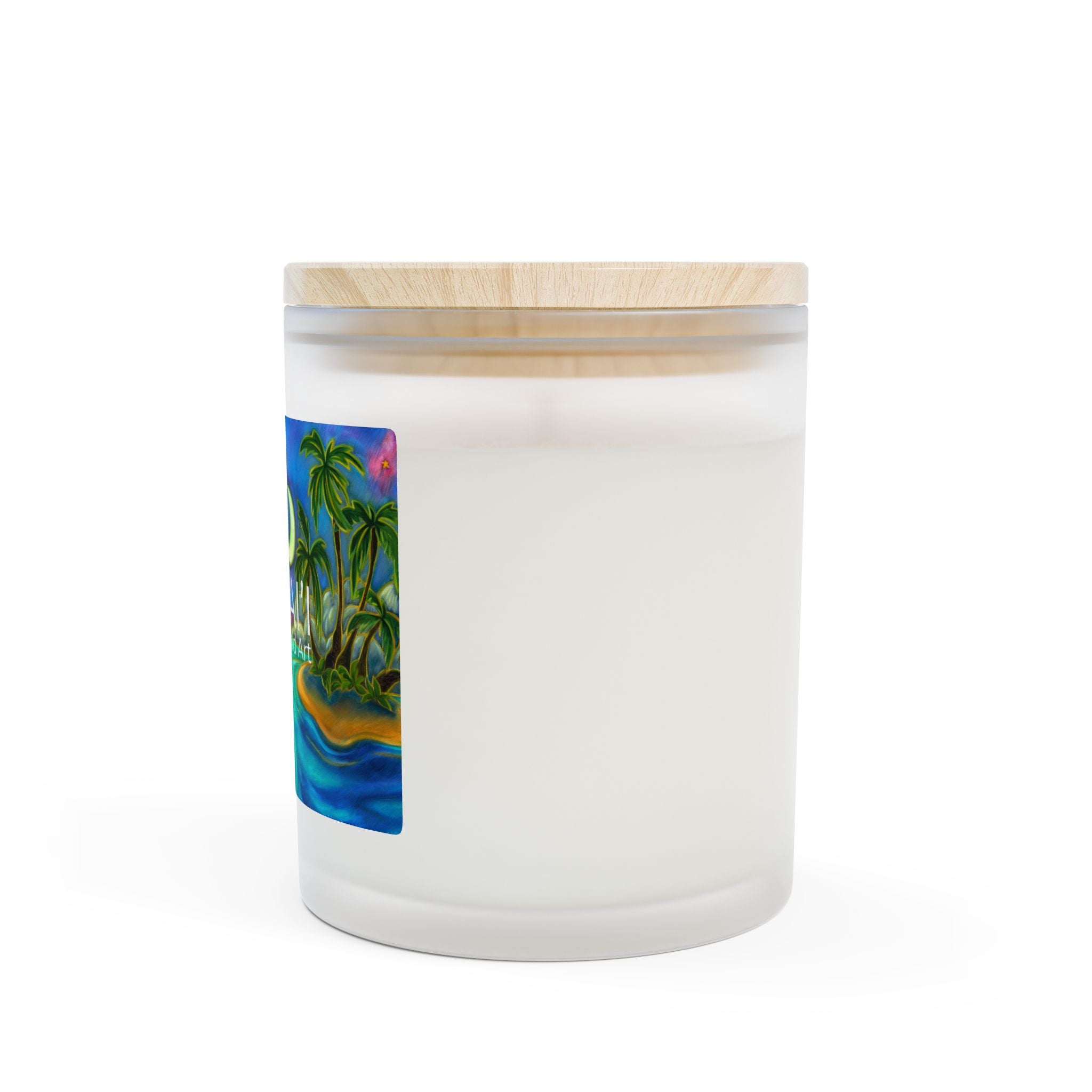 Frosted Glass Candle, 11oz | Mahina Rising