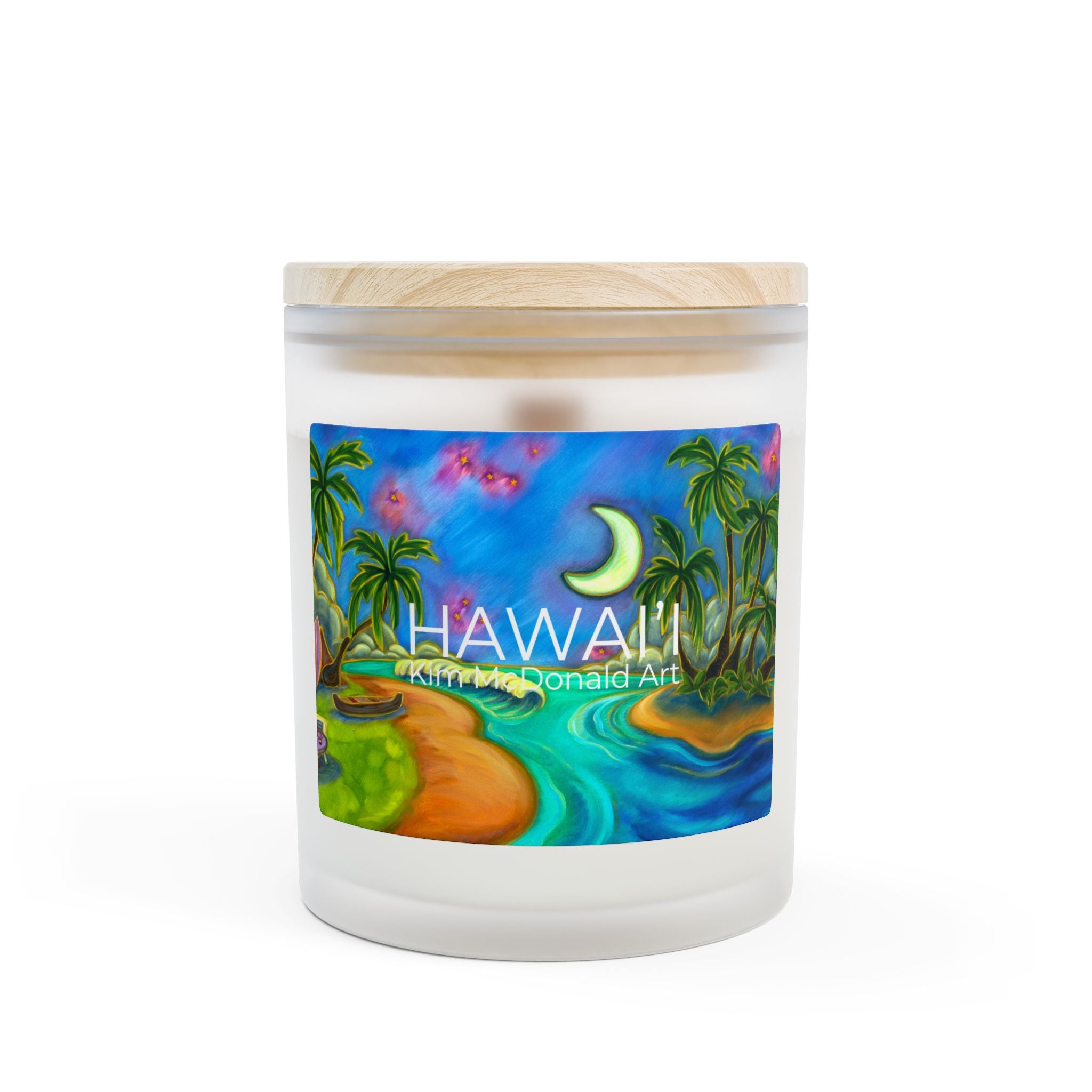 Frosted Glass Candle, 11oz | Mahina Rising