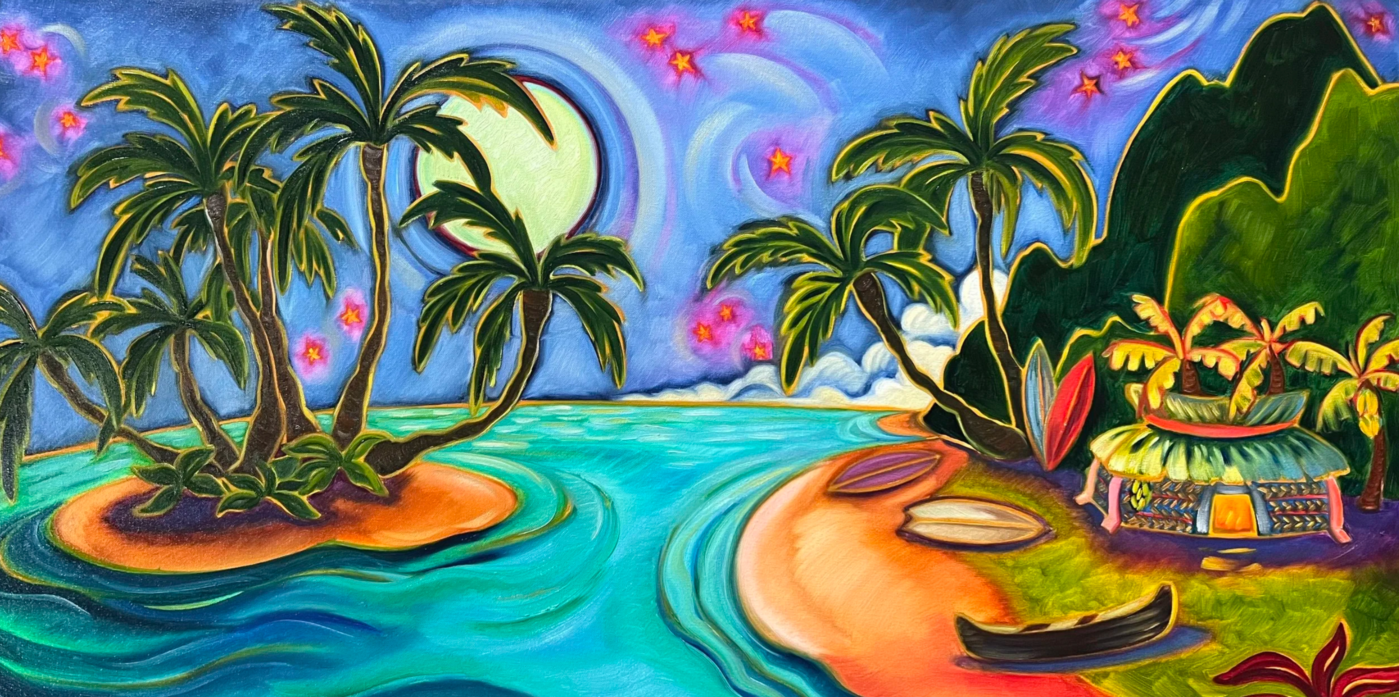 Moonrise Over Aqua Shores