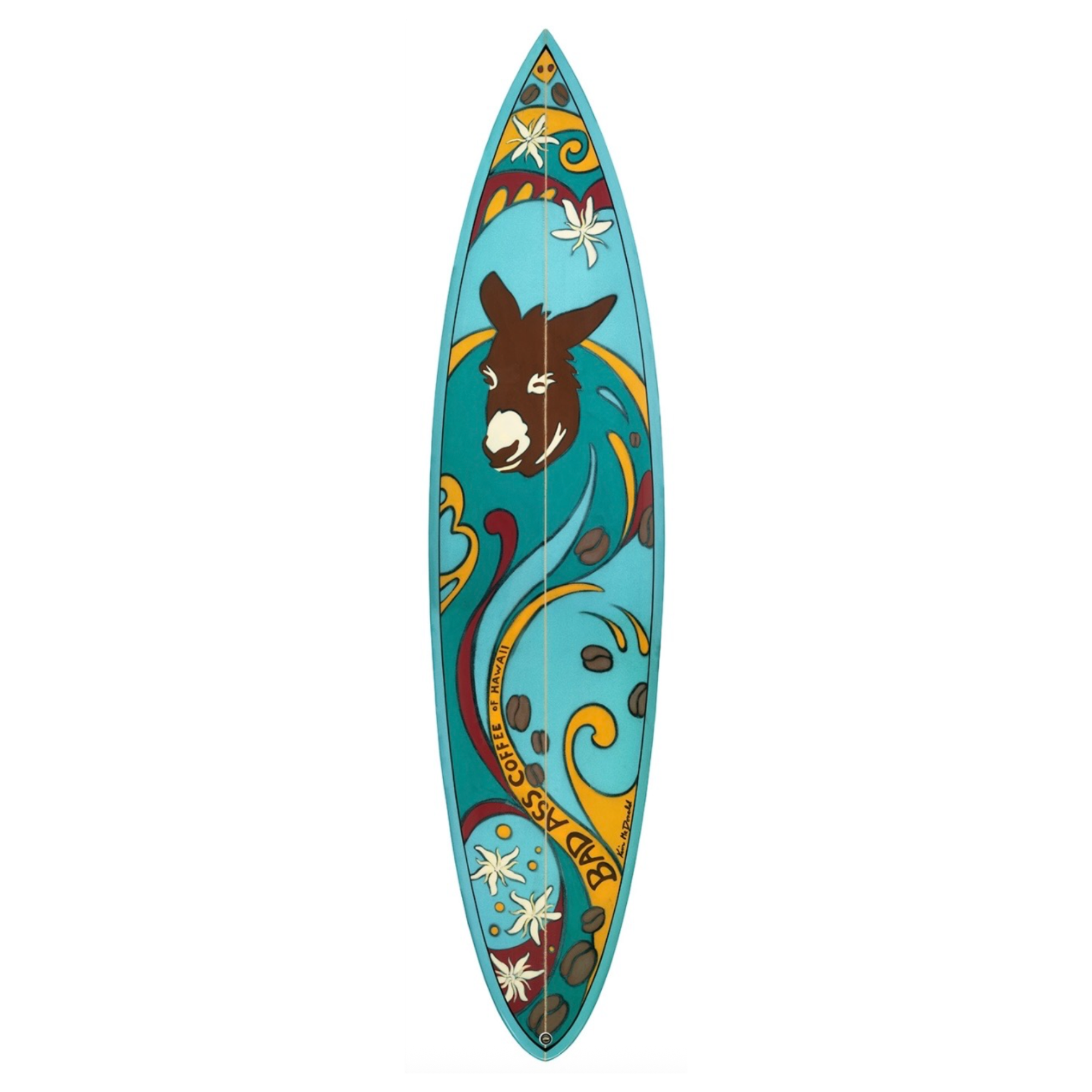 Custom Bad Ass Coffee Surfboard